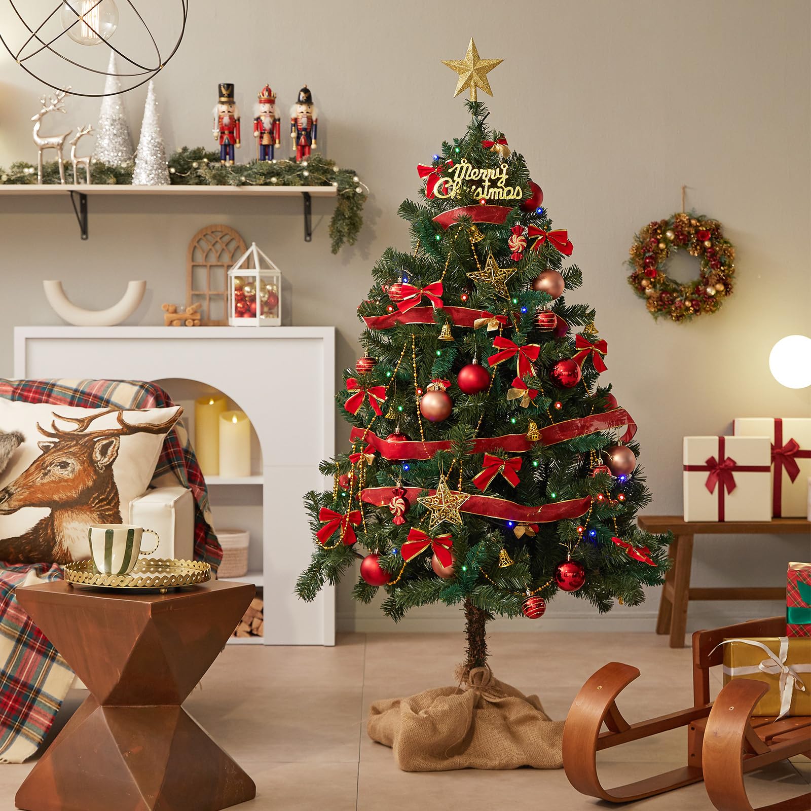 Amazon.co.jp: LOWYA ロウヤ クリスマスツリー クリスマスツリーセット